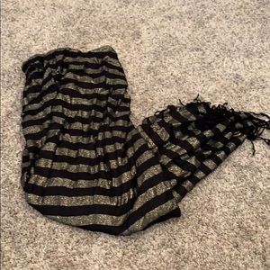Black and shimmery gold scarf